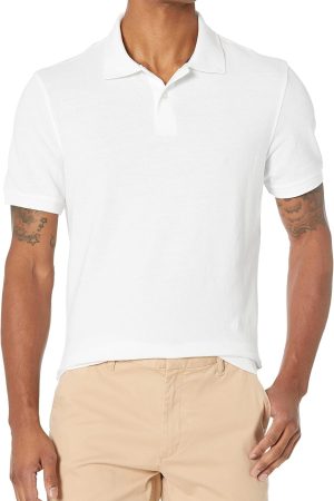 Men's Polo Shirts Short Sleeve, Slim-Fit Cotton Pique