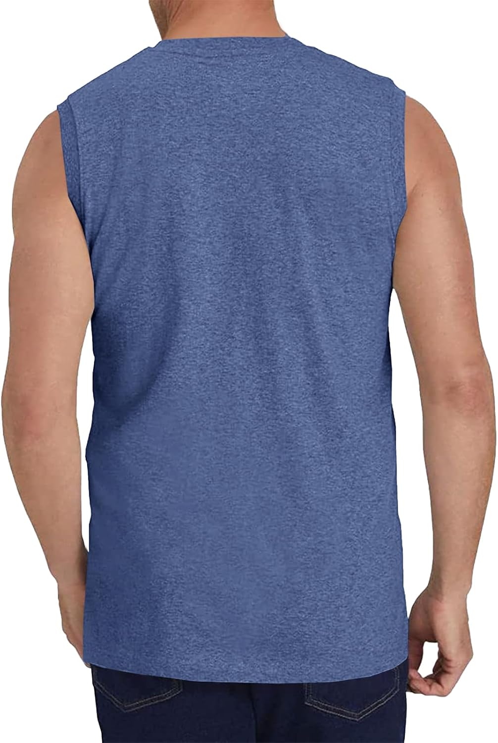 Men's Sleeveless Gym Tank Tops with Pocket Workout Bodybuilding Muscle T Shirts - Image 2