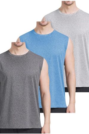 3 Pack Men's Workout Tank Top Dry Workout Sleeveless T-Shirt