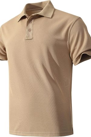Men's Quick-Dry Active Polo Shirts Short Sleeve Performance for Golf Tennis Daily Casual Collared T-Shirt